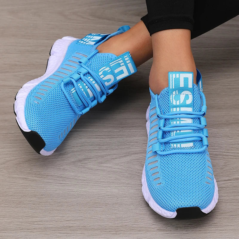 Paso Ligero - Tenis Blancos Casuales para Mujer