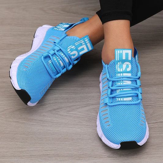Paso Ligero - Tenis Blancos Casuales para Mujer