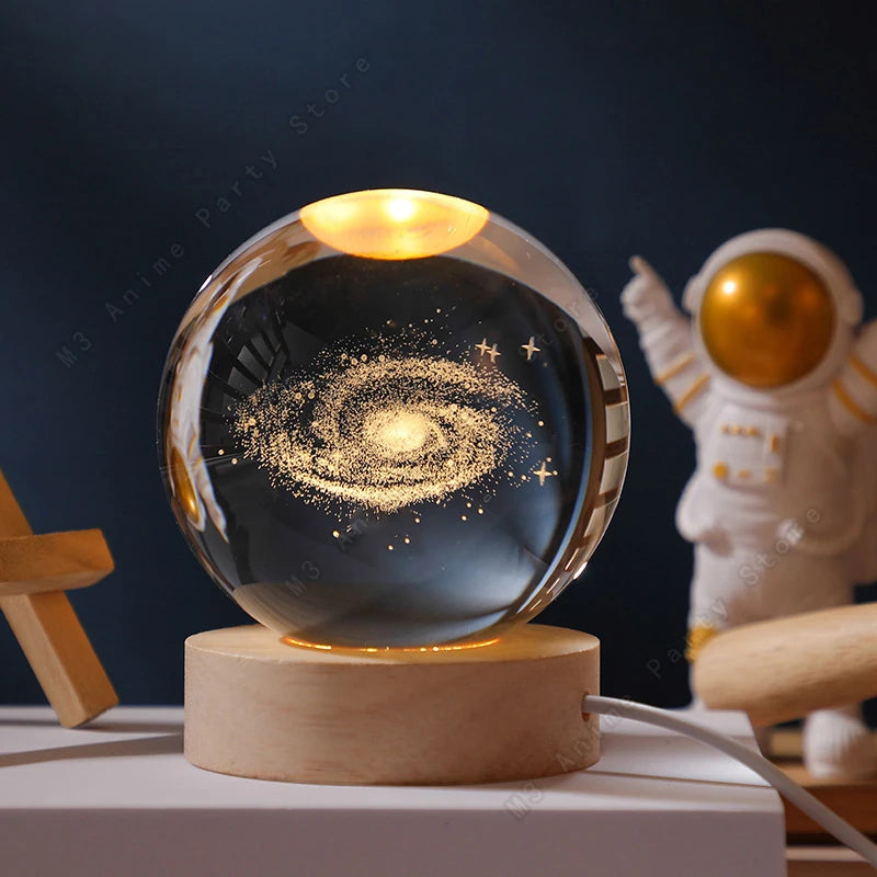 Crystal Glow - 3D Galaxy Crystal Night Light - alternate view