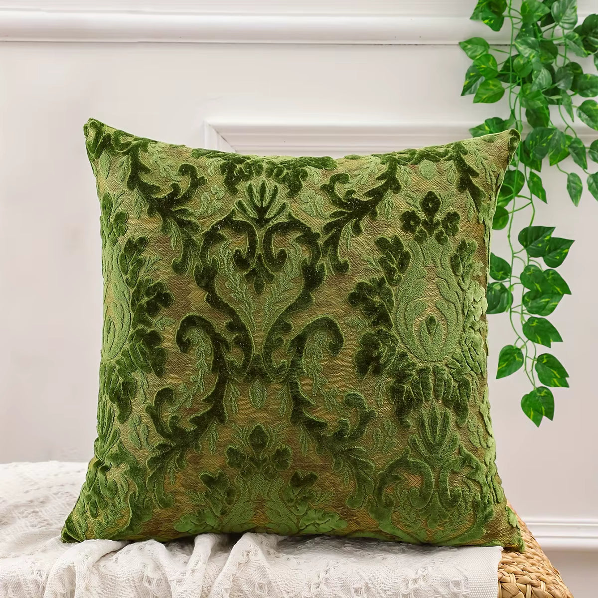 TropiChenille - Tropical Jacquard Cushion Cover - alternate view