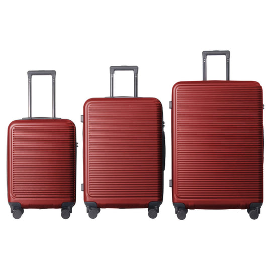 Red Eye wine red 3-piece hardshell spinner luggage set