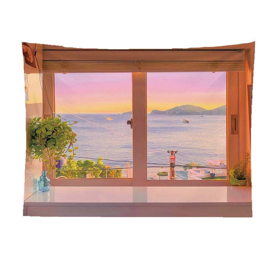Room with a View - Scenic Window Wall Tapestry - view 10