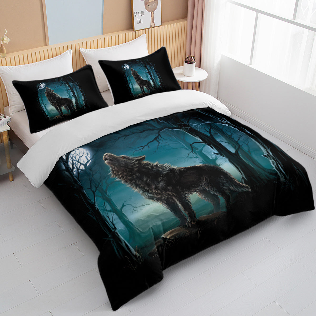 Call of the Wild - Wolf Forest Duvet Cover Set - lifestyle