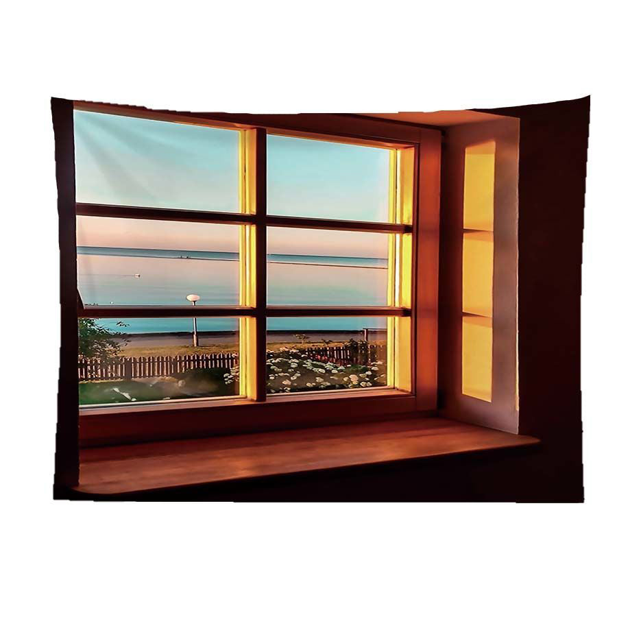 Room with a View - Scenic Window Wall Tapestry - view 9