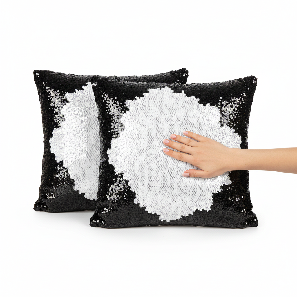 Flip & Shimmer Reversible Sequin Pillow Cover - view 10