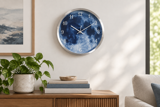 Blue Moon Sound Control Wall Clock