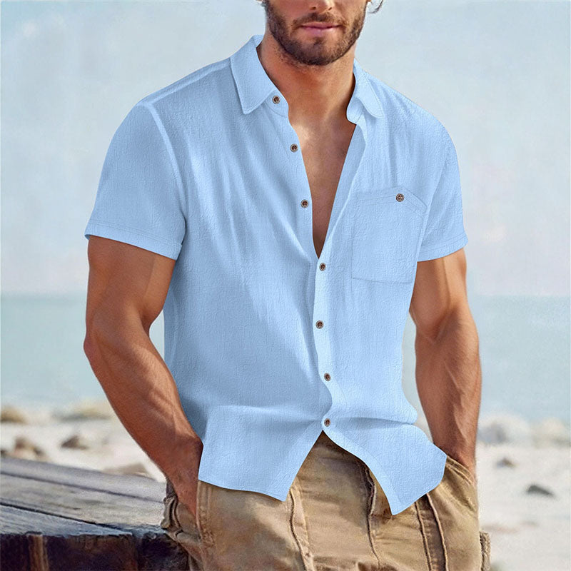 Pocket Breeze - Linen Beach Shirt - alternate view