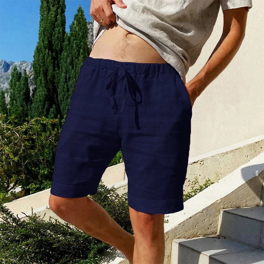 Shoreline - Cotton-Linen Beach Shorts