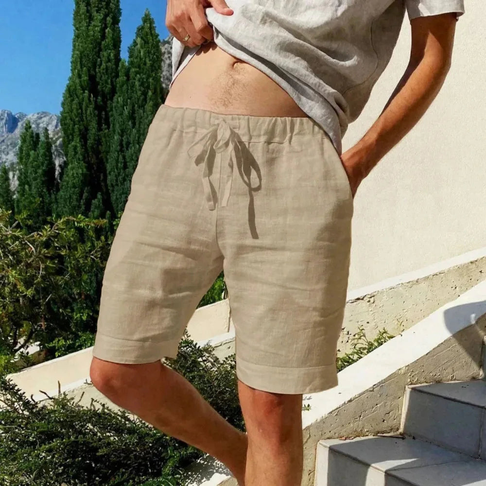 Shoreline - Cotton-Linen Beach Shorts - alternate view
