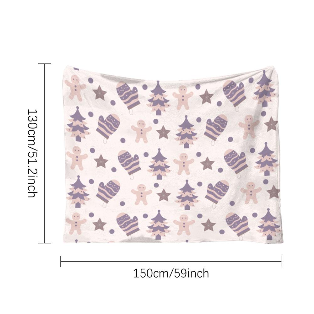 Pink Christmas flannel throw blanket