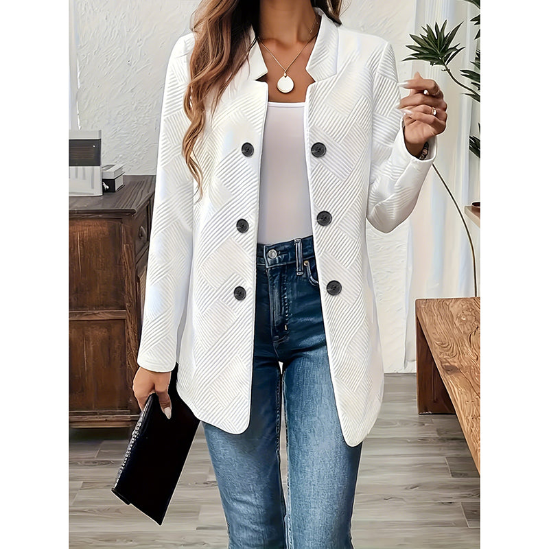Easy Layers - Women's Open-Front Cardigan Blazer - close-up