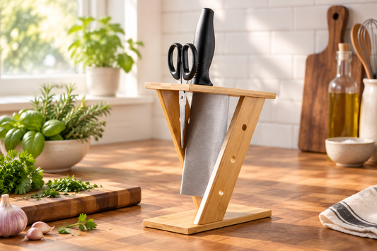 Chop Chop Bamboo Knife Block