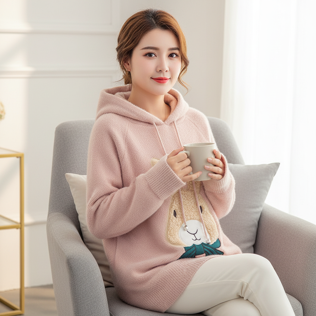 Cloud Nine – Pink Mink Fleece Hoodie