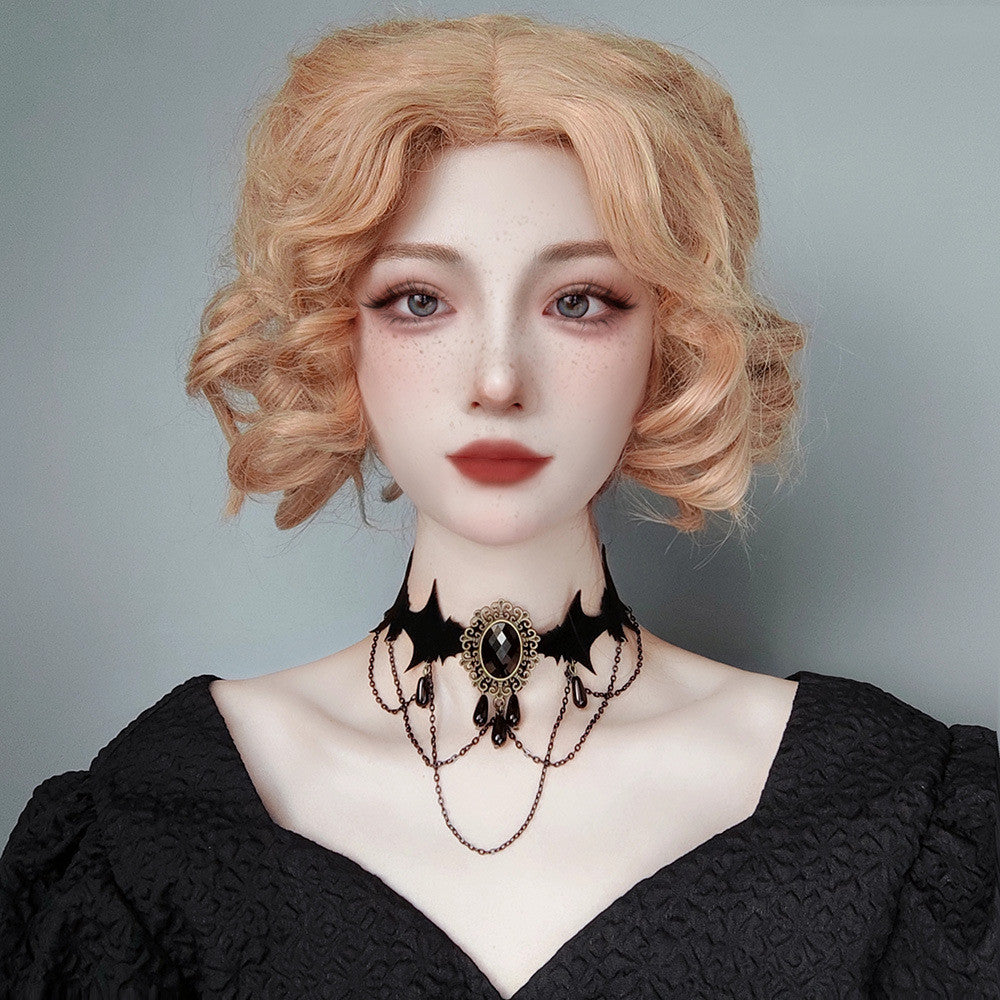 Black Velvet Choker Collar - Halloween Accessory
