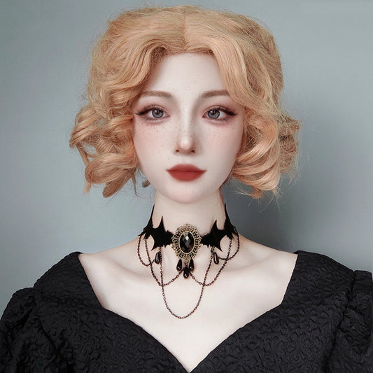 Black Velvet Choker Collar - Halloween Accessory