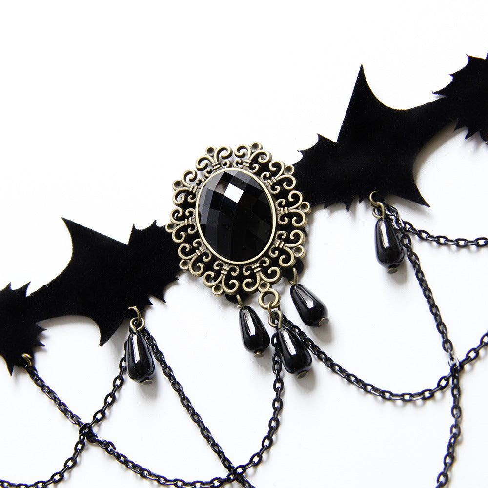 Black Velvet Choker Collar - Halloween Accessory - lifestyle