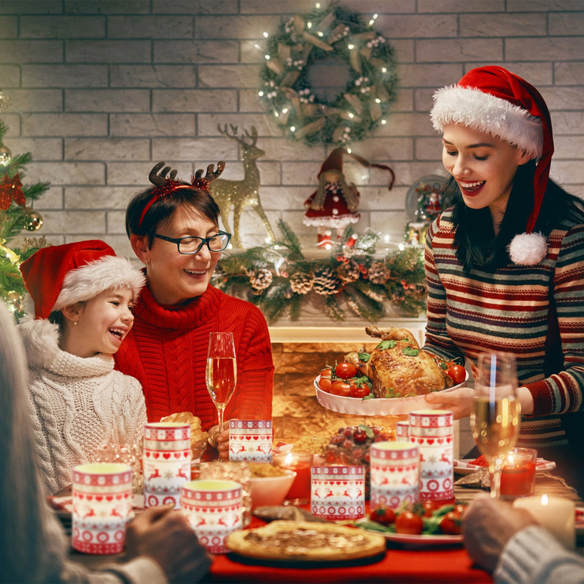 Flameless LED Christmas Candles with Remote - 3 Pack - view 10