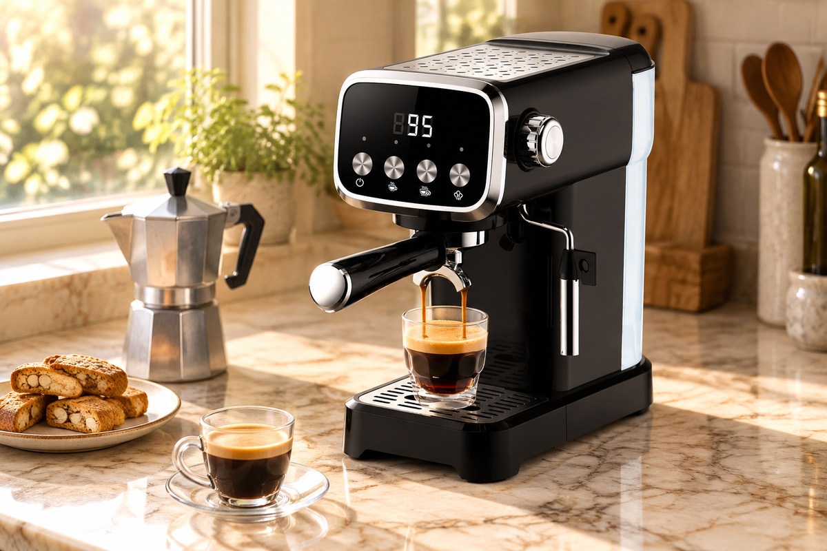 Espresso Yourself - 20-Bar Slim Espresso Machine & Milk Frother