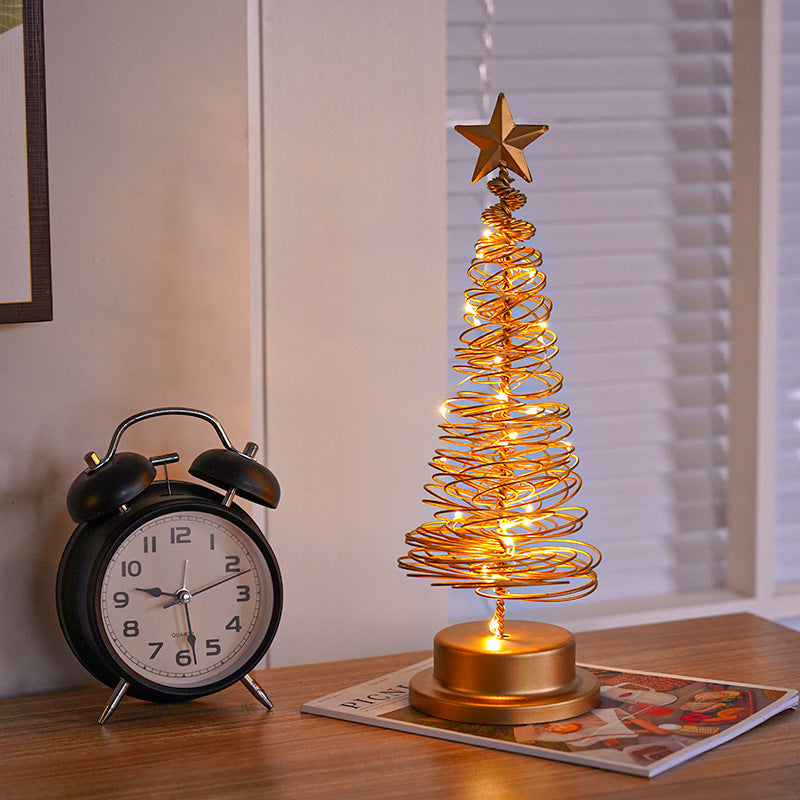 Twinkle Tower - Spiral LED Christmas Tree Table Lamp - lifestyle