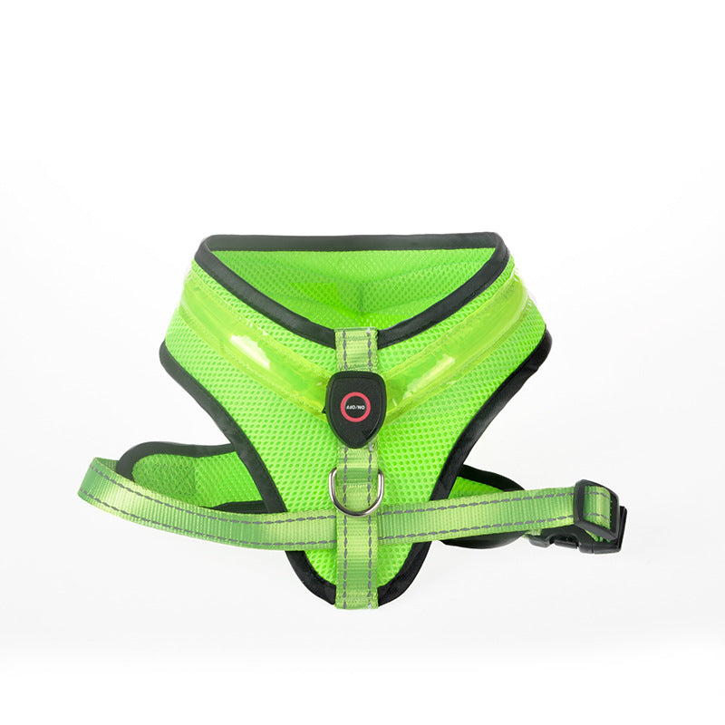 NightWalker LED Dog Harness - detail view