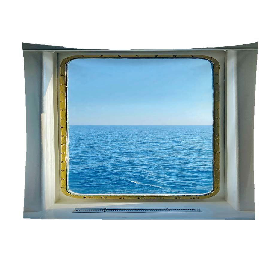 Room with a View - Scenic Window Wall Tapestry - lifestyle