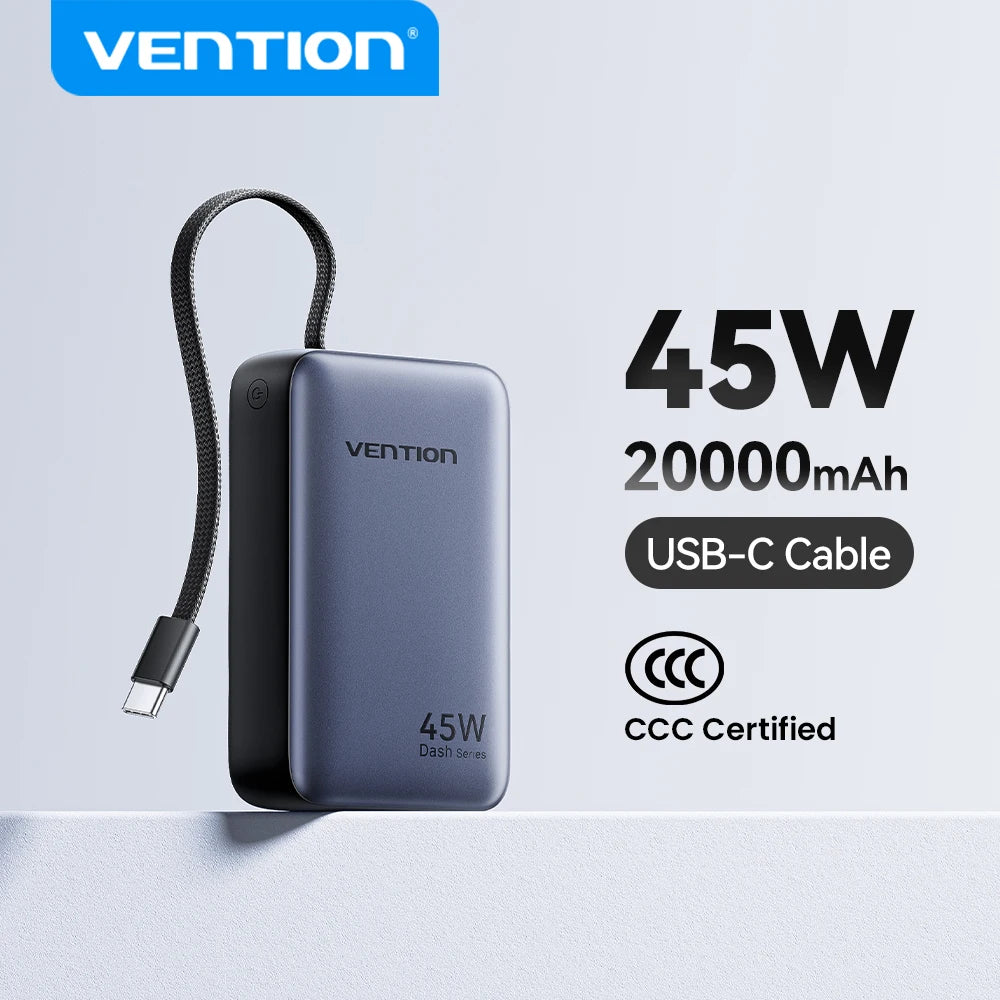 Juice Box - Vention 45W 20000mAh Fast-Charge Power Bank