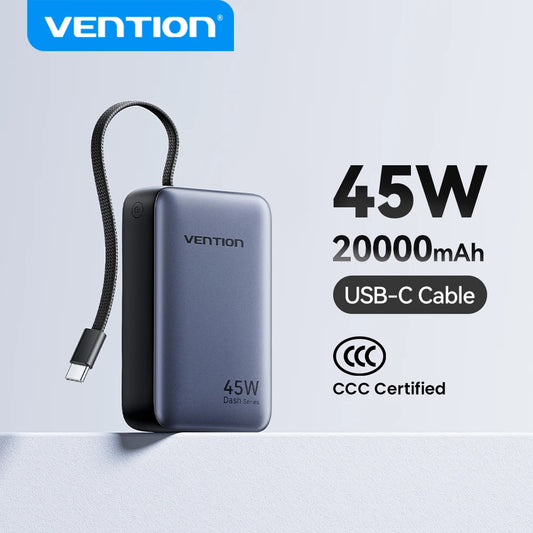 Juice Box - Vention 45W 20000mAh Fast-Charge Power Bank