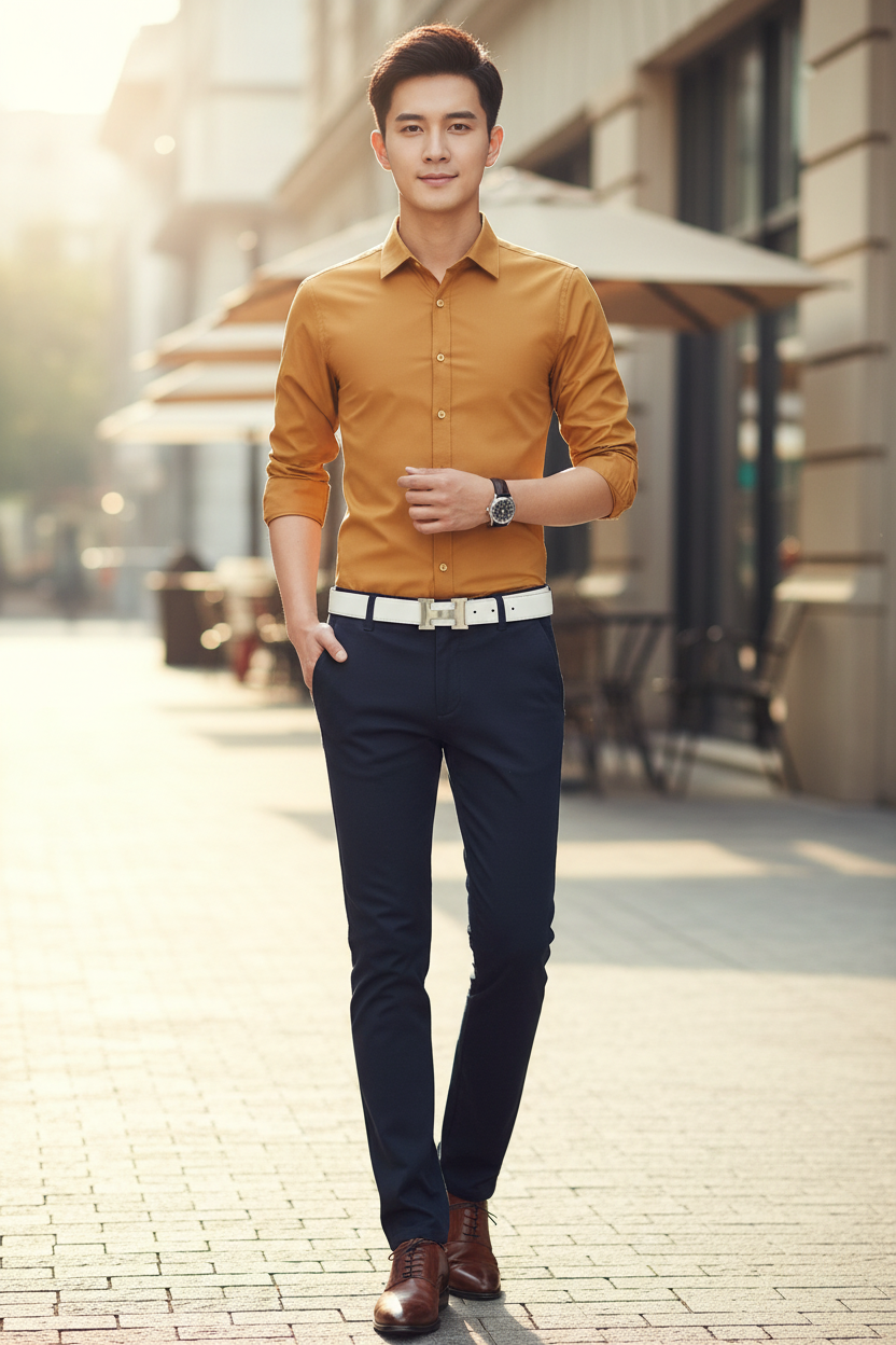 La Nuit - Men's Long-Sleeve Formal Dress Shirt - view 6