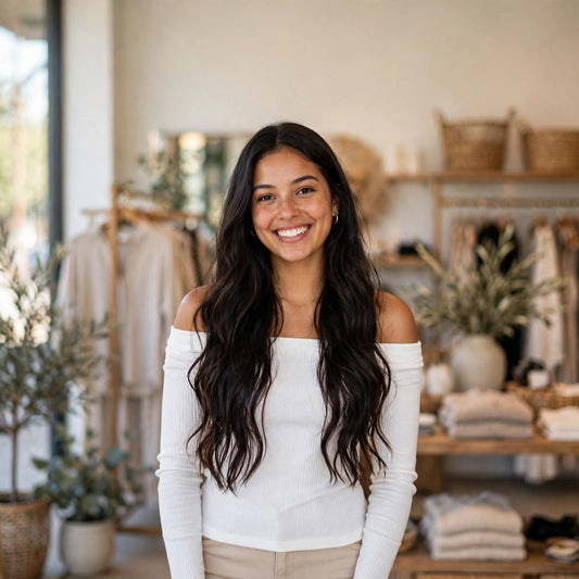 Drop Zone — Slim Ribbed Off-Shoulder Long-Sleeve Top