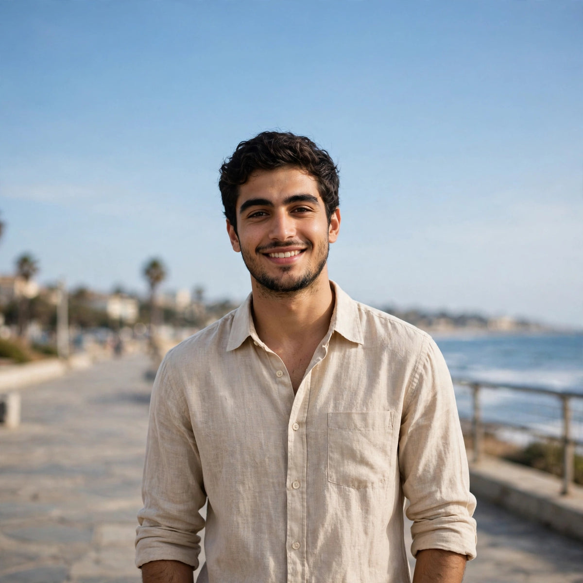 Pocket Breeze – Camisa de Praia de Linho com Bolso