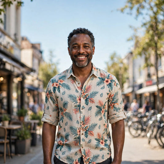 Camisa de verano elástica estampada — Street Stripe