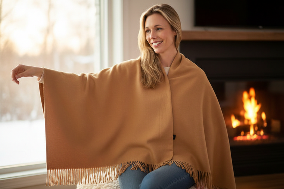 Wrap-Up Camel Shawl
