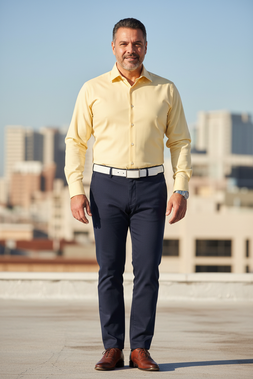 La Nuit - Men's Long-Sleeve Formal Dress Shirt - alternate view